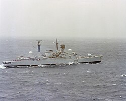 HMS Coventry durante o Exercise Springtrain 82