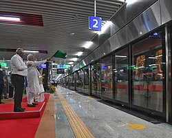 Vista de infraestrutura do metrô