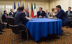 Representação de lideranças europeias em cúpula