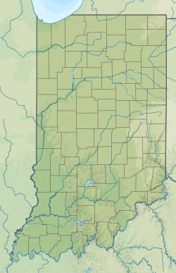 Mapa de localização de Logansport em Indiana