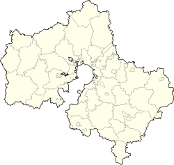 Mapa de localização do aeroporto no Oblast de Moscou
