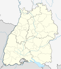 Mapa de localização de Bahlingen em Baden-Württemberg