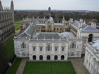 Vista geral do complexo Old Schools em Cambridge