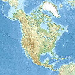 Mapa de localização da base na América do Norte