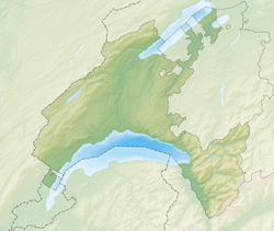 Mapa de Jongny no Cantão de Vaud