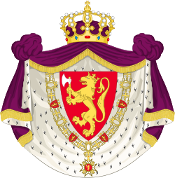 Detalhe do leão heráldico norueguês
