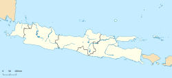 Mapa de localização de Mojokerto em Java