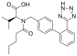 Estrutura química da valsartana