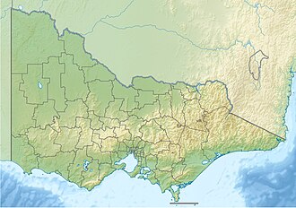 Mapa ou sinalização indicando a localização do Parque Nacional Great Otway em Victoria
