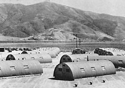 Cabanas Quonset em Point Mugu, Califórnia, em 1946