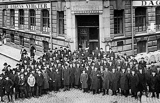 Fachada do edifício histórico do Dagens Nyheter