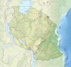 Localização da Caverna de Mumba na Tanzânia