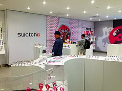Detalhe de relógio Swatch