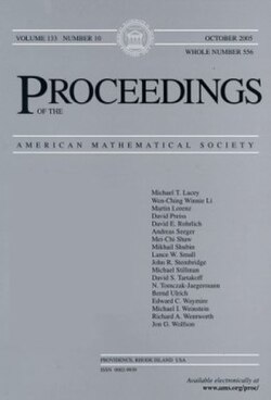 Capa de uma edição dos Proceedings of the American Mathematical Society